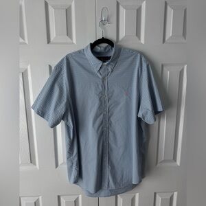 Polo Ralph Lauren Light Blue White Gingham Shirt XXL Pink Logo